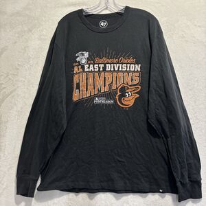 '47 Baltimore Orioles 2023 AL East Division Champions Black Shirt Men's XXL NWT